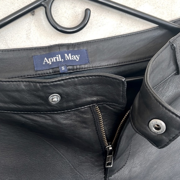 April May Slim Leather Pants - Picture 5 of 5